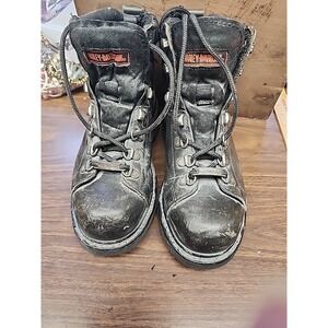 Harley-Davidson Dipstick Womens Steel Toe Biker Motorcycle Riding Sz 6.5  Black